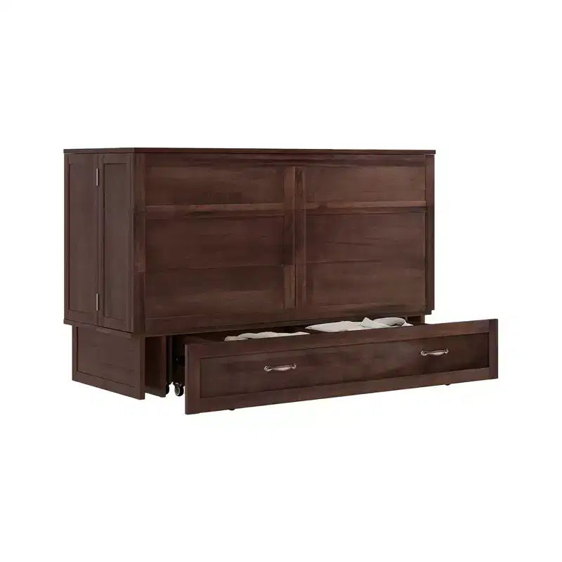 Letto a scomparsa Keloyid Haimyy Queen con struttura in legno massiccio, caricatore integrato e cassetto robusto