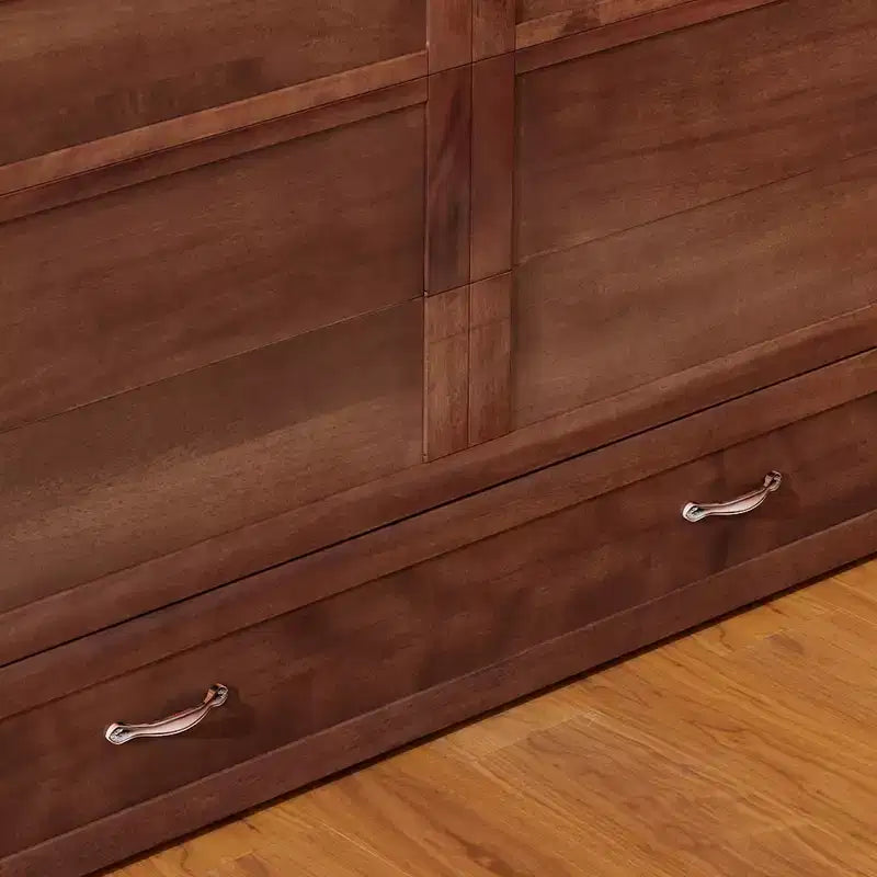 Letto a scomparsa Keloyid Haimyy Queen con struttura in legno massiccio, caricatore integrato e cassetto robusto