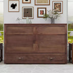 Letto a scomparsa Keloyid Haimyy Queen con struttura in legno massiccio, caricatore integrato e cassetto robusto