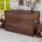 Letto a scomparsa Keloyid Haimyy Queen con struttura in legno massiccio, caricatore integrato e cassetto robusto