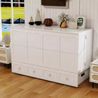 Letto a scomparsa Keloyid Haimyy Queen con struttura in legno massiccio, caricatore integrato e cassetto robusto