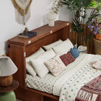 Letto a scomparsa Keloyid Haimyy Queen con struttura in legno massiccio, caricatore integrato e cassetto robusto