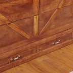 Letto a scomparsa Keloyid Haimyy Queen con struttura in legno massiccio, caricatore integrato e cassetto robusto