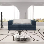 Divano Letto Convertibile a 3 Posti Whisen 80 con 2 Cuscini, Materasso Pieghevole King Size da Pavimento e Tessuto ciniglia