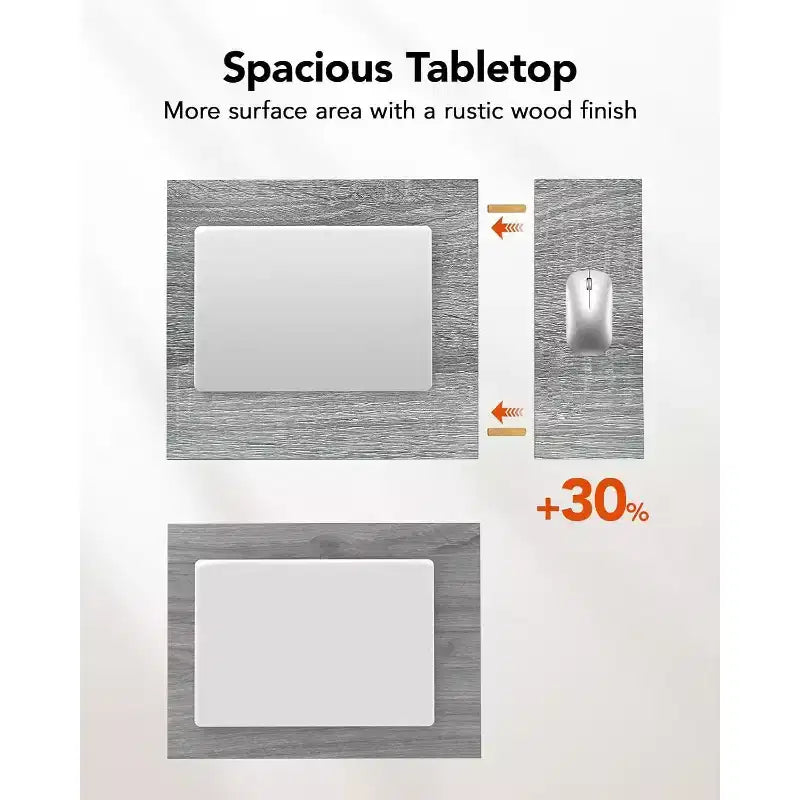 Tavolino a C, confezione da 2, tavolino a C per divano, tavolino da divano con struttura in metallo, tavolino da divano con ampia superficie per soggiorno, camera da letto, ufficio domestico, grigio