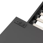 Bellemave Letto Gaming Singolo con Scrivania e LED e Cassetti, Letto per Gamer in Metallo, Letti Singoli con Scrivania, Nero