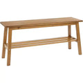 VINGLI Solid Wood Dining Bench 39 Wooden Bench for Entryway, Bedroom, with Shoe Rack Storage