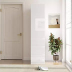 AndMakers White Wood 15.75 in. Pantry Cabinet with Drawers