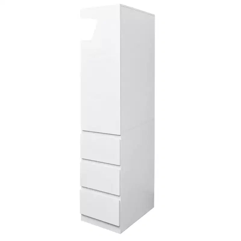 Dispensa AndMakers in legno bianco da 40 cm con cassetti