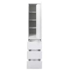 Dispensa AndMakers in legno bianco da 40 cm con cassetti
