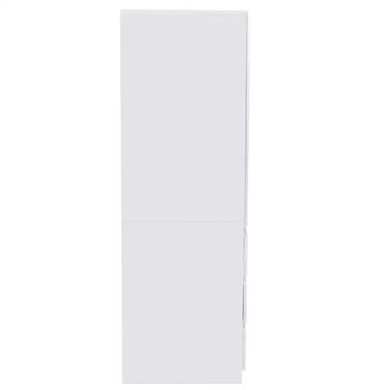 Dispensa AndMakers in legno bianco da 40 cm con cassetti