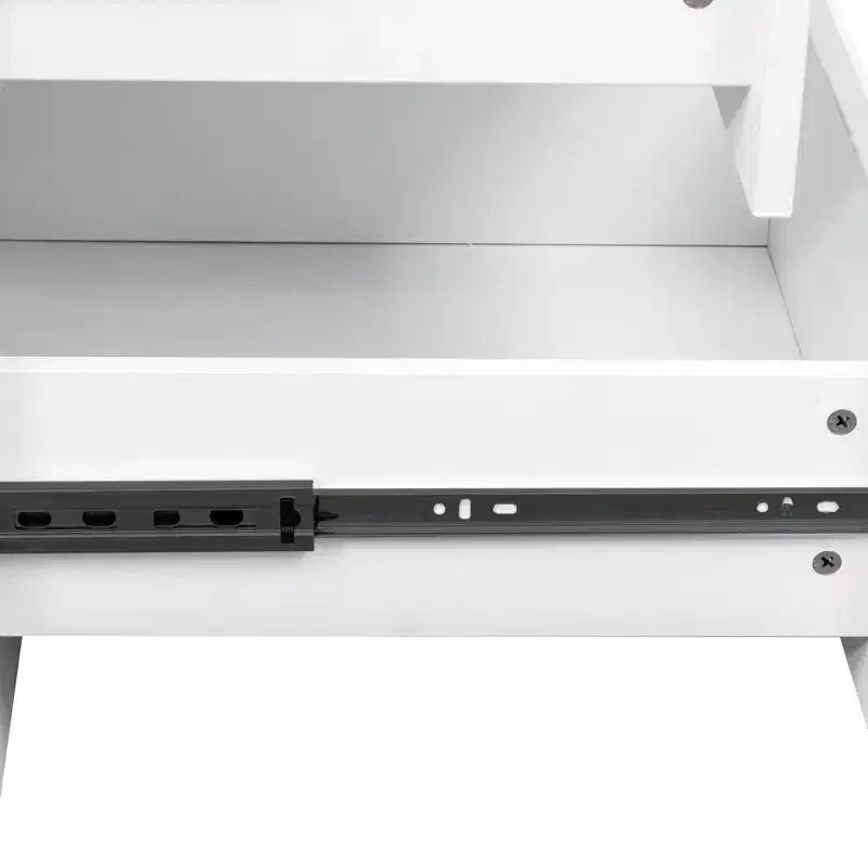 Dispensa AndMakers in legno bianco da 40 cm con cassetti