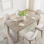 Tavolo da pranzo per 6-8 persone, tavolo da pranzo lungo 180 cm con robusta struttura in legno, grande tavolo da pranzo rettangolare per soggiorno, cucina, sala da pranzo