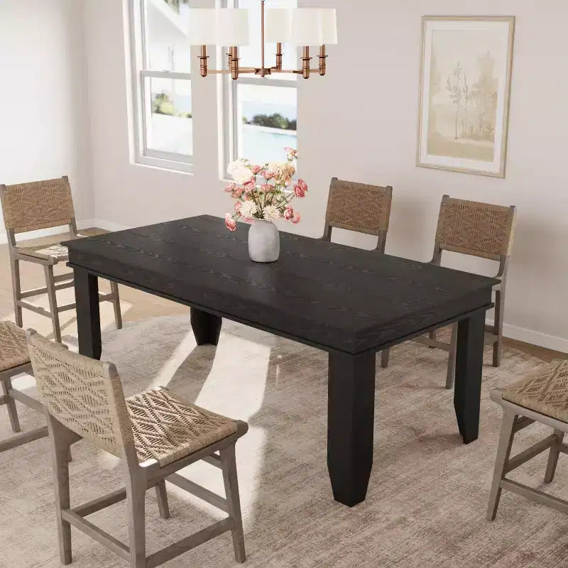 Tavolo da pranzo per 6-8 persone, tavolo da pranzo lungo 180 cm con robusta struttura in legno, grande tavolo da pranzo rettangolare per soggiorno, cucina, sala da pranzo