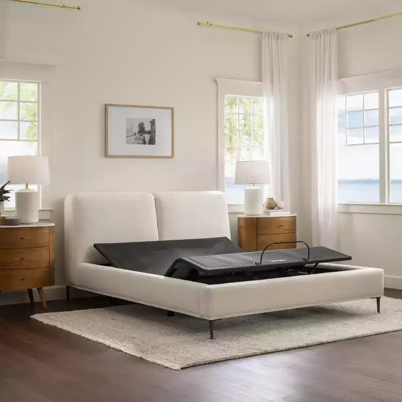 Purple Premium Smart Base with Adjustable Height Legs, App Control, Anti-Snore and One-Touch Presets, Charcoal