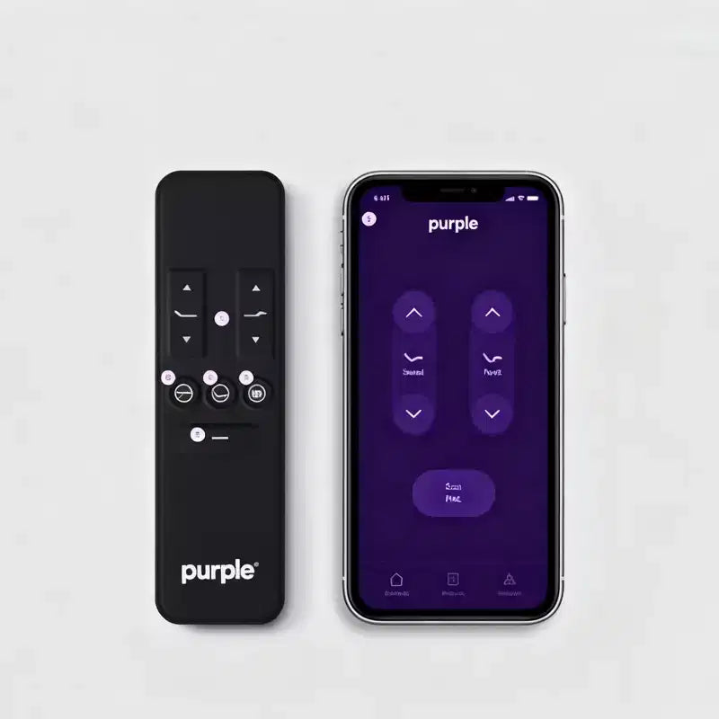 Base intelligente Purple Premium con gambe regolabili in altezza, controllo tramite app, anti-russamento e preimpostazioni One-Touch, Carbone