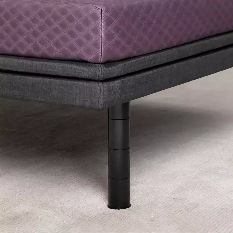 Base intelligente Purple Premium con gambe regolabili in altezza, controllo tramite app, anti-russamento e preimpostazioni One-Touch, Carbone