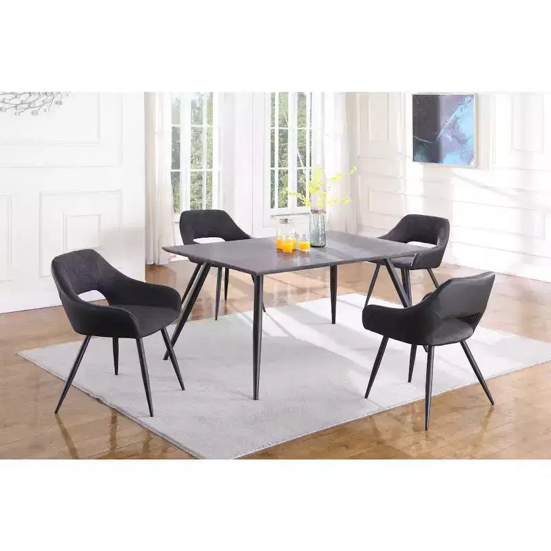 Chintaly Imports, tavolo da pranzo contemporaneo con piano in legno melaminico