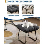 Sdraio da Esterno Oversize con Ottomana, Sedia a Dondolo con Struttura in Metallo, Dondolo a Uovo in Rattan per Giardino, Balcone e Relax in Patio