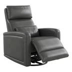 Poltrona reclinabile manuale, sedia a dondolo girevole a 360°, divano singolo con schienale ergonomico, adatta per soggiorno
