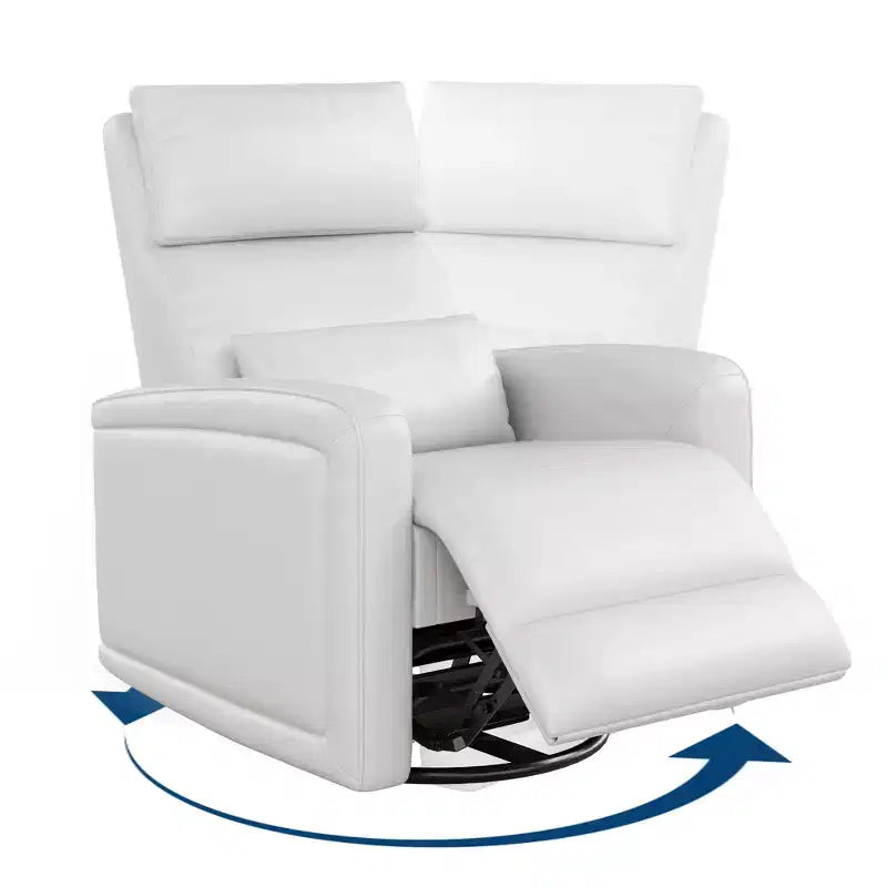 Poltrona reclinabile manuale, sedia a dondolo girevole a 360°, divano singolo con schienale ergonomico, adatta per soggiorno
