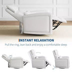 Poltrona reclinabile manuale, sedia a dondolo girevole a 360°, divano singolo con schienale ergonomico, adatta per soggiorno