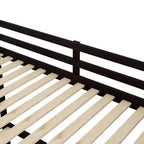Letto a castello singolo su singolo con letto estraibile e scale con vani portaoggetti, letto a castello in legno con sponde di sicurezza a tutta lunghezza