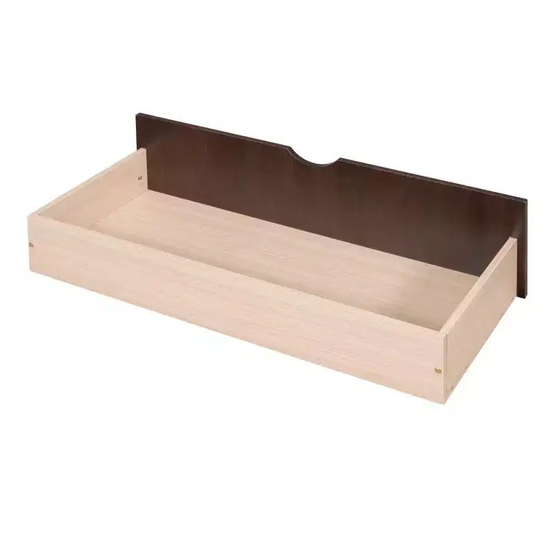 Letto a Castello con Cassetti, Struttura in Legno di Pino Massiccio e Scaletta con Sponde di Sicurezza, per Bambini e Ragazzi