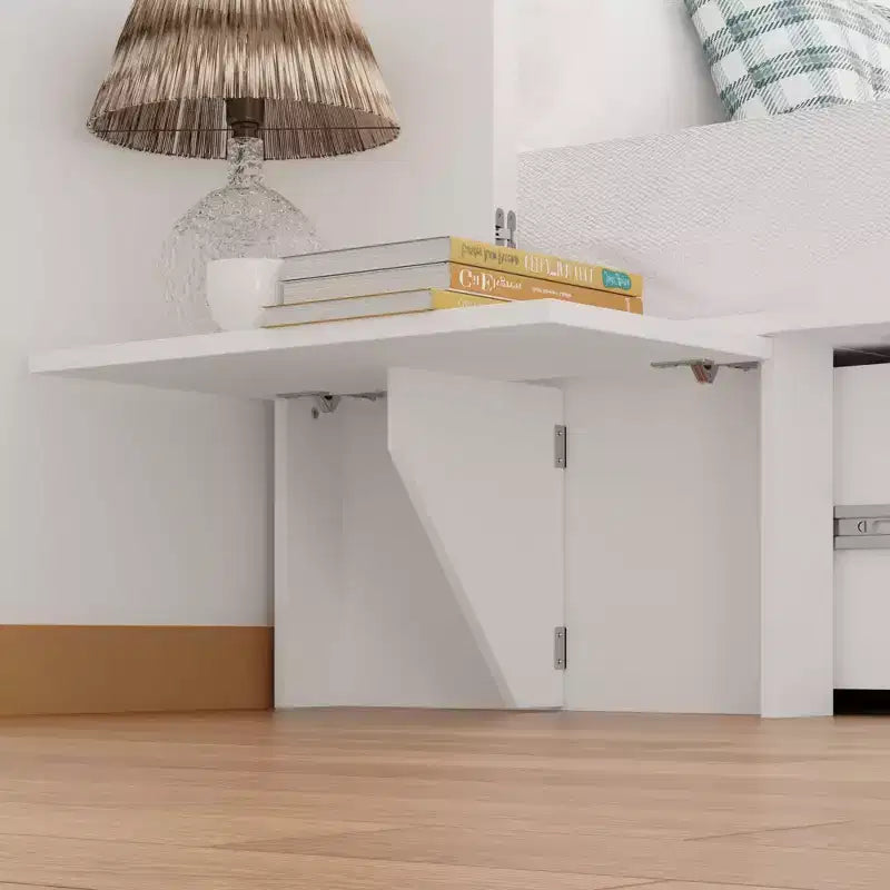 Letto a scomparsa full-size salvaspazio Famapy: Design pieghevole, contenitore integrato Ideale per le camere da letto