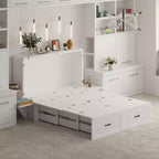 Letto a scomparsa full-size salvaspazio Famapy: Design pieghevole, contenitore integrato Ideale per le camere da letto