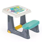 Dolu Childrens Study Desk Kids Activity Table, Chair, and Footrest, Multicolor