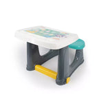 Dolu Scrivania per bambini, Tavolo attività per bambini, sedia e poggiapiedi, Multicolore