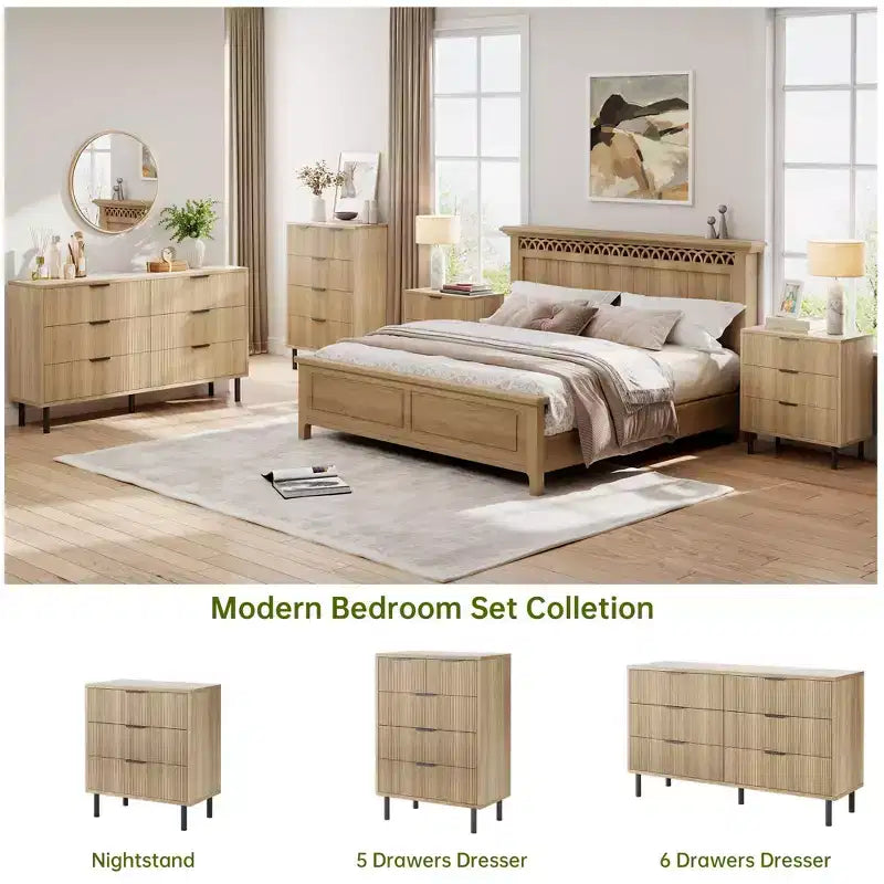 Comò a 3 cassetti scanalati, cassettiera larga 71 cm con dispositivo antiribaltamento, comodino alto in legno con contenitore e gambe in metallo per camera da letto, corridoio