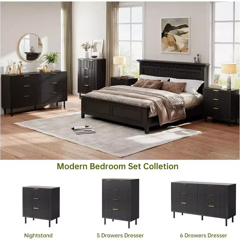 Comò a 3 cassetti scanalati, cassettiera larga 71 cm con dispositivo antiribaltamento, comodino alto in legno con contenitore e gambe in metallo per camera da letto, corridoio