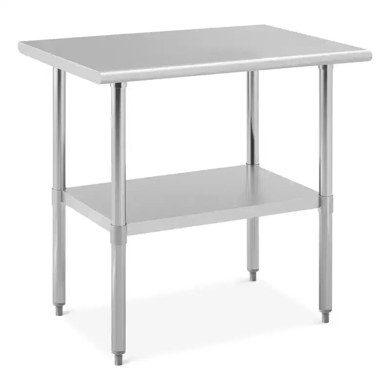 Tavolo da preparazione in acciaio inossidabile 36 x 24 pollici, tavolo da cucina resistente con ripiano inferiore regolabile, tavolo da lavoro per alimenti in acciaio inossidabile per ristoranti, hotel