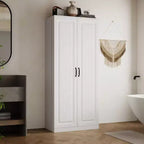 Mobiletto da bagno Famapy moderno minimalista a doppia anta con contenitore girevole, organizzatore per il trucco per bagno e spogliatoio