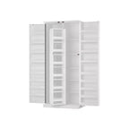 Mobiletto da bagno Famapy moderno minimalista a doppia anta con contenitore girevole, organizzatore per il trucco per bagno e spogliatoio