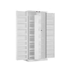 Mobiletto da bagno Famapy moderno minimalista a doppia anta con contenitore girevole, organizzatore per il trucco per bagno e spogliatoio