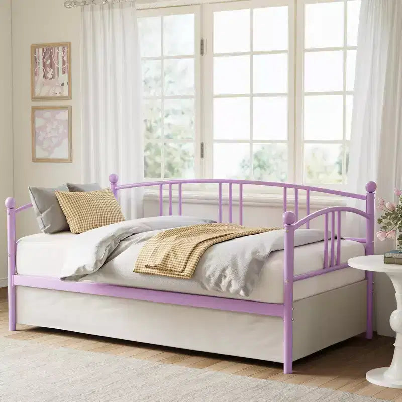 Divano Letto Singolo Senza Materasso Estraibile, Divano Letto Matrimoniale in Metallo, Supporto a Doghe in Acciaio Resistente, per Soggiorni, Camere da Letto, Nessun Materasso a Molle Richiesto