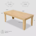 Tavolo da pranzo per 6-8 persone, tavolo da pranzo rettangolare in stile rustico da 180 cm, tavolo da pranzo rustico in legno per soggiorno, ristorante