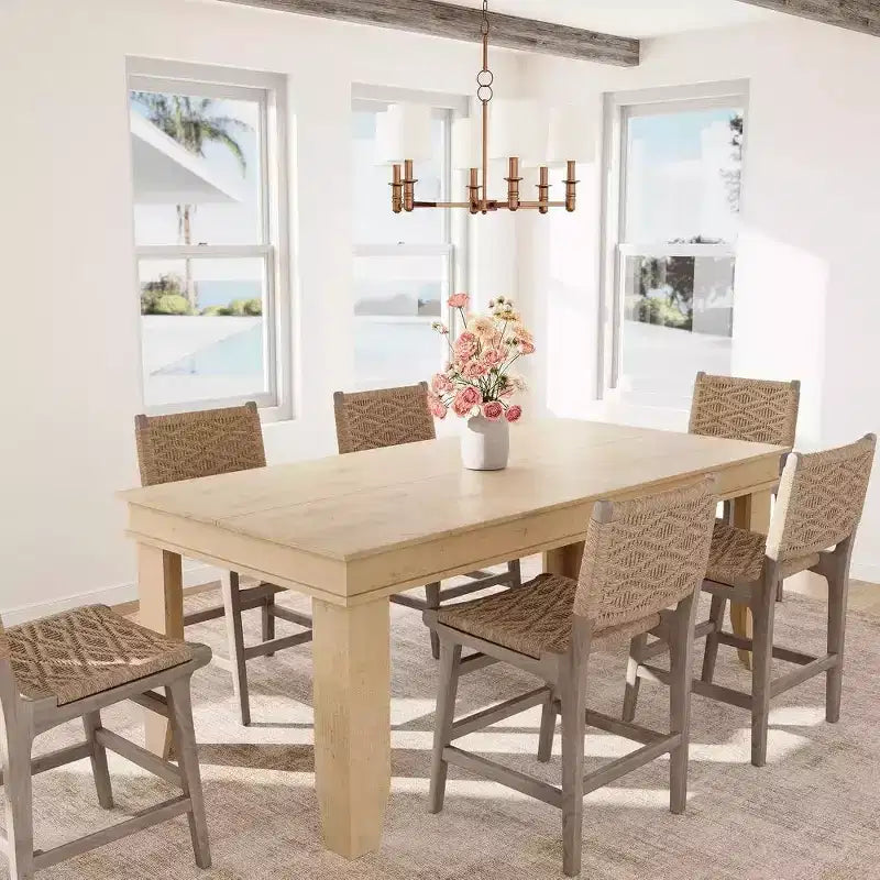 Tavolo da pranzo per 6-8 persone, tavolo da pranzo rettangolare in stile rustico da 180 cm, tavolo da pranzo rustico in legno per soggiorno, ristorante