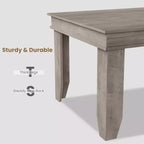 Tavolo da pranzo per 6-8 persone, tavolo da pranzo rettangolare in stile rustico da 180 cm, tavolo da pranzo rustico in legno per soggiorno, ristorante
