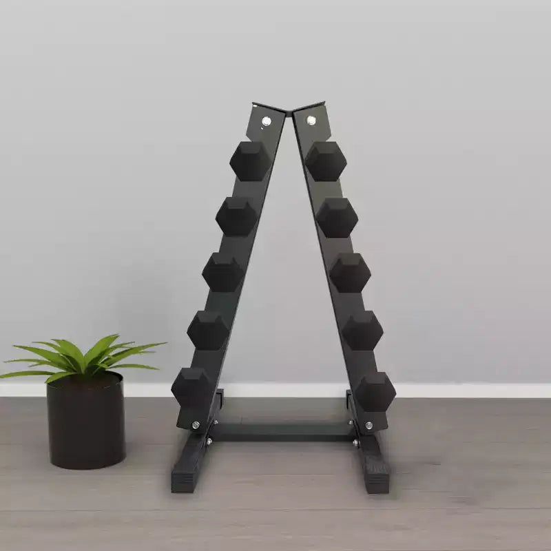 Supporto per manubri, solo, Porta manubri in acciaio a forma di A, Porta pesi per palestra di casa, Porta manubri