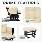 Set Glider e Ottomana da Cameretta Home Imports Emporium per Allattamento e Relax