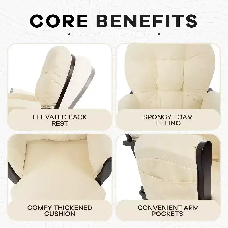Set Glider e Ottomana da Cameretta Home Imports Emporium per Allattamento e Relax