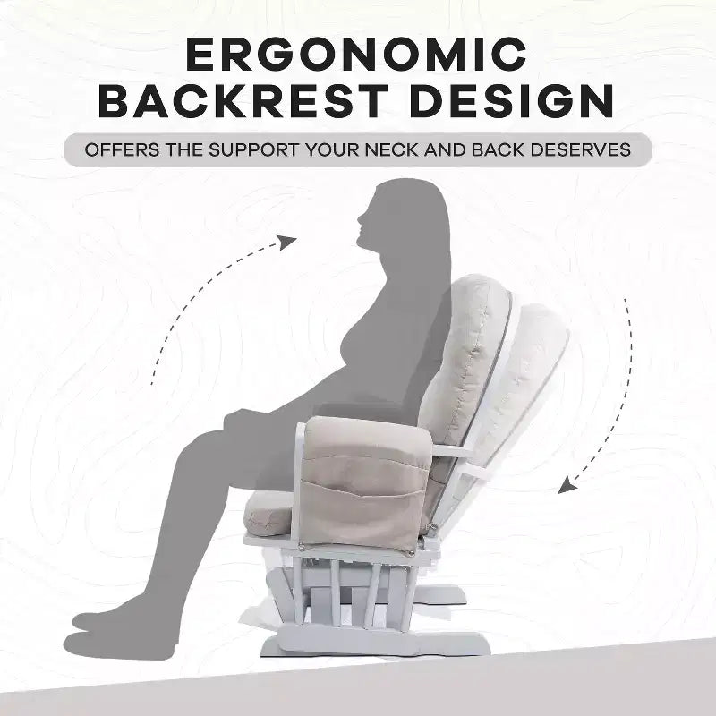 Set Glider e Ottomana da Cameretta Home Imports Emporium per Allattamento e Relax