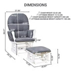 Set Glider e Ottomana da Cameretta Home Imports Emporium per Allattamento e Relax