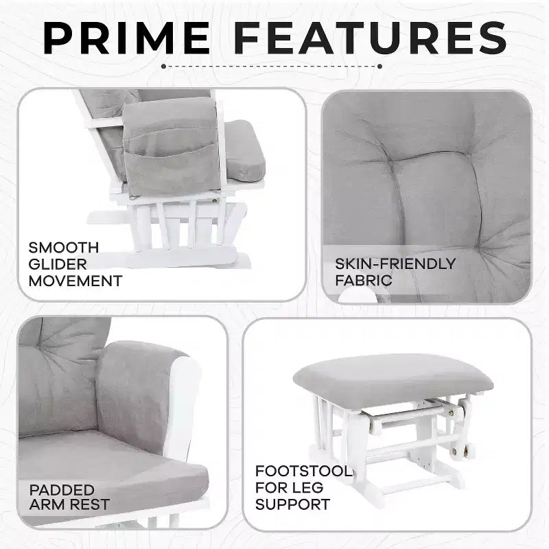 Set Glider e Ottomana da Cameretta Home Imports Emporium per Allattamento e Relax