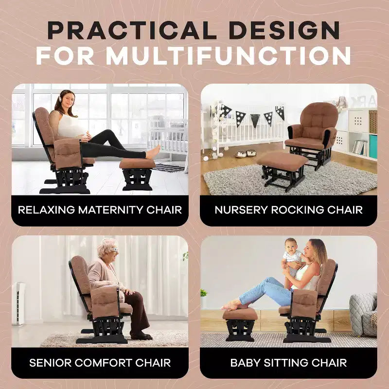 Set Glider e Ottomana da Cameretta Home Imports Emporium per Allattamento e Relax
