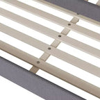 Bellemave Letto a Giorno Imbottito Full Size con Letto Estraibile, Struttura Letto a Giorno Full in Pile Teddy, per Camera da Letto, Soggiorno, Grigio
